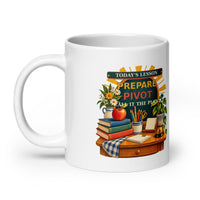 Today's Lesson teacher mug, 20 oz handle on left