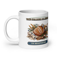 The Starter Is Awake sourdough mug, 20 oz handle on left