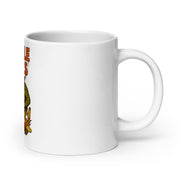 White 20 oz Monster Mugs 012 ceramic mug with handle on the right