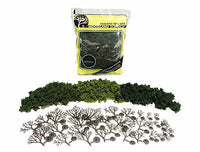 Woodland Scenics TR1101 Mixed Green Tree Kit - 0.75 to 3 in - 36 Pack - product image