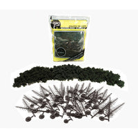 Woodland Scenics TR1113 Forest Green Tree Kit - 2.5 to 6 in - 24 Pack - view 3