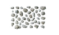Painted boulder casting examples made with Woodland Scenics C1232 mold; casting materials and paint sold separately