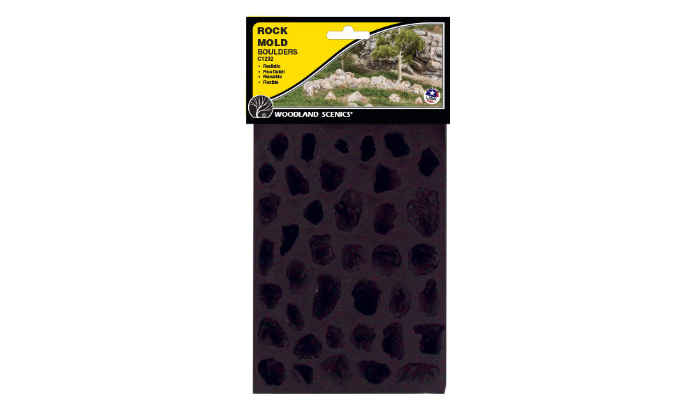 Woodland Scenics C1232 Boulders Rock Mold in retail packaging
