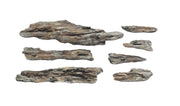 Painted rock casting examples made with Woodland Scenics C1247 Shelf Rock Mold; casting materials and paint sold separately