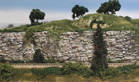 Woodland Scenics C1248 Rock Face Mold casting application on a model railway layout; scenery and track not included