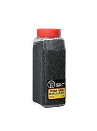 Woodland Scenics B1390 Coarse Ballast Cinders, labeled shaker package.