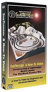 Woodland Scenics ST1401 SubTerrain how-to video packaging, marked VHS.