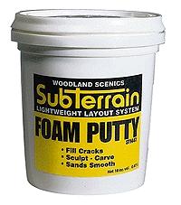 Woodland Scenics ST1447 Foam Putty pint container in retail packaging