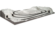 Woodland Scenics ST1484 River Pass HO layout kit - assembled terrain base example