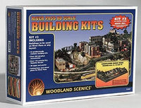 Woodland Scenics S1487 River Pass Building Set - 15 HO Scale Kits - product image
