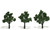 Woodland Scenics TR1507 Medium Green Trees - 3 to 4 in - 3 Pack - view 5