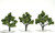 Woodland Scenics TR1509 Light Green Trees - 4 to 5 in - 3 Pack - view 5