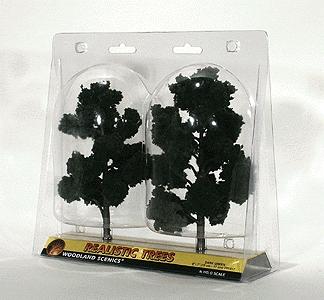 Woodland Scenics TR1517 Dark Green Trees - 6 to 7 in - 2 Pack - product image