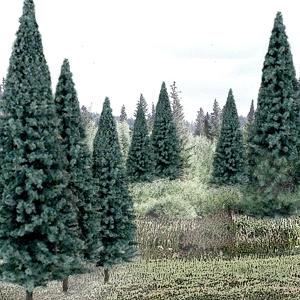 Woodland Scenics TR1588 Blue Spruce Trees - 4 to 6 in - 13 Pack - product image
