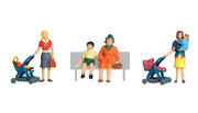 Woodland Scenics A1832 Moms and Kids - HO Scale - view 4