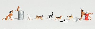 Woodland Scenics HO Scale Dogs & Cats Figure Set – A1841