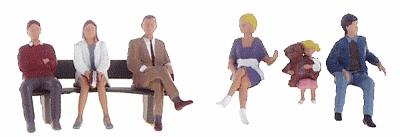 Woodland Scenics HO Scale Bus Stop People Figure Set – A1861