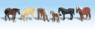 Woodland Scenics A1862 Farm Horses - HO Scale - product image