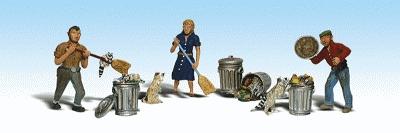 Woodland Scenics A1875 People & Pesky Raccoons - HO Scale - product image