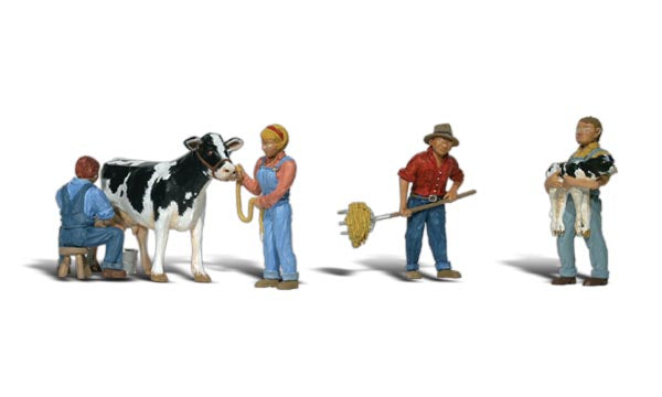 Woodland Scenics HO Scale Scenic Accents Dairy Farmers – 1887