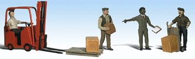 Woodland Scenics 1911 HO Scale Workers with Forklift