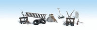 Woodland Scenics HO Scale Garage Treasures, 13-piece detail set