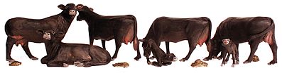 Woodland Scenics A1955 Black Angus Cows - HO Scale - product image