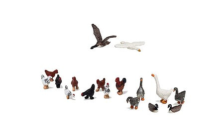 Woodland Scenics A1968 Geese & Chickens - HO Scale - product image