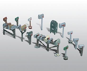 Woodland Scenics D206 Assorted Mailboxes - HO Scale Kit - product image