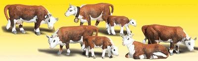 Woodland Scenics A2144 Hereford Cows - N Scale - product image