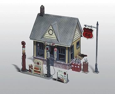 Woodland Scenics D223 HO scale Gas Station kit