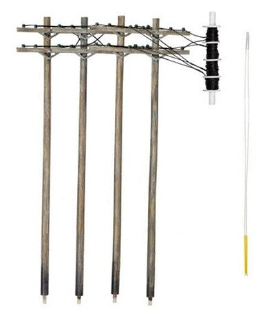 Woodland Scenics US2251 Wired Poles Double Crossbar - N Scale - product image