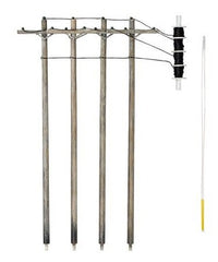 Woodland Scenics US2265 Wired Poles Single Crossbar - HO Scale - product image