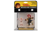Woodland Scenics Fireman Bill and Betsy G scale figures