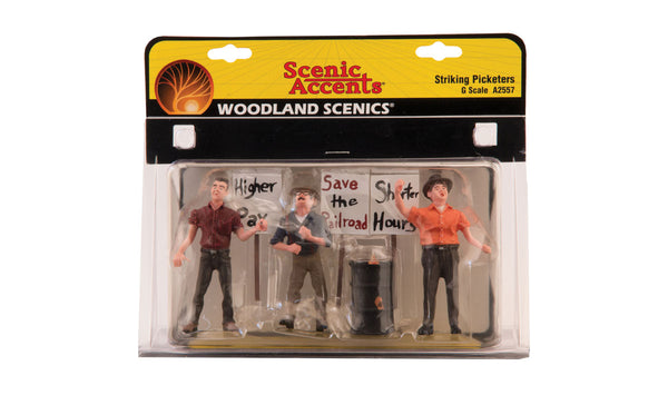 Woodland Scenics Striking Picketers G scale figure set
