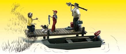 Woodland Scenics Family Fishing Figures — O Scale A2756