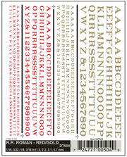 Woodland Scenics D504 Railroad Roman Red/Gold Dry Transfers - view 4