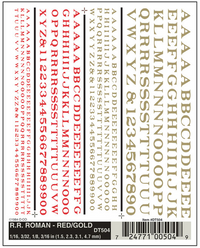 Woodland Scenics D504 Railroad Roman Red/Gold Dry Transfers - view 4