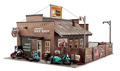 Woodland Scenics BR5045 Deuce's Cycle Shop - Built & Ready - HO Scale - product image