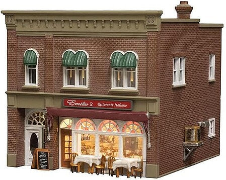 Woodland Scenics BR5055 Emilio's Italian Restaurant - Built & Ready - HO Scale - product image