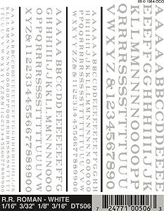 Woodland Scenics D506 Railroad Roman White Dry Transfers - product image
