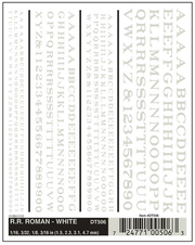 Woodland Scenics D506 Railroad Roman White Dry Transfers - view 3