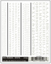 Woodland Scenics D506 Railroad Roman White Dry Transfers - view 4