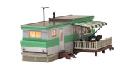 Woodland Scenics BR5060 Grillin and Chillin Trailer HO scale model, rear and deck view