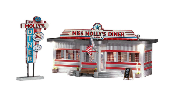 Woodland Scenics HO Built & Ready Miss Molly's Diner – BR5066 - product image