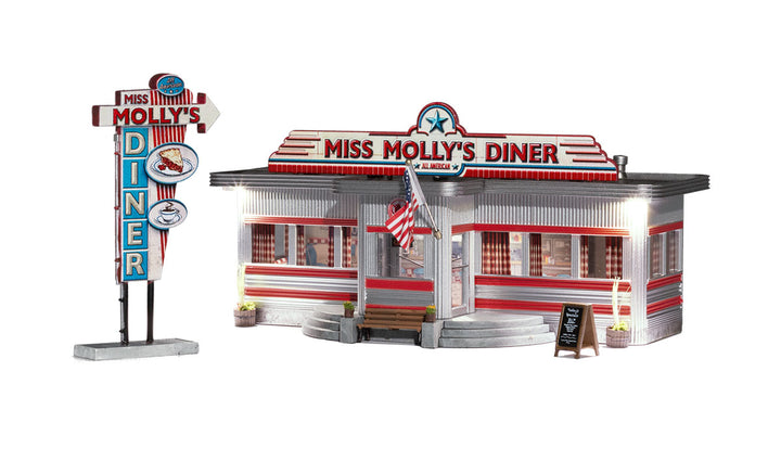Woodland Scenics HO Built & Ready Miss Molly's Diner – BR5066 - product image