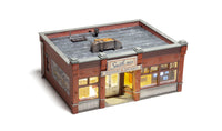 Woodland Scenics BR5069 Smith Brothers TV and Appliance HO scale building, roof and storefront view