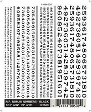 Woodland Scenics D509 Railroad Roman Numbers - Black - product image