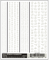 Woodland Scenics D510 Railroad Roman Numbers - White - view 3