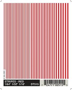 Woodland Scenics D515 Red Stripes Dry Transfers - product image